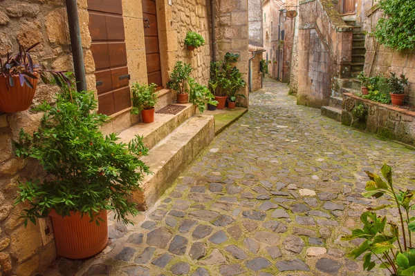 Sorano city street — Stock Photo, Image