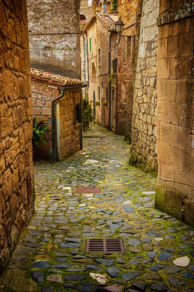 Sorano stad straat — Stockfoto