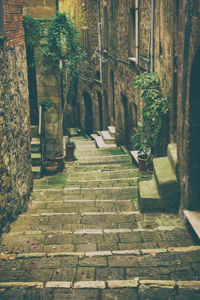 Straße der Stadt Pitigliano — Stockfoto