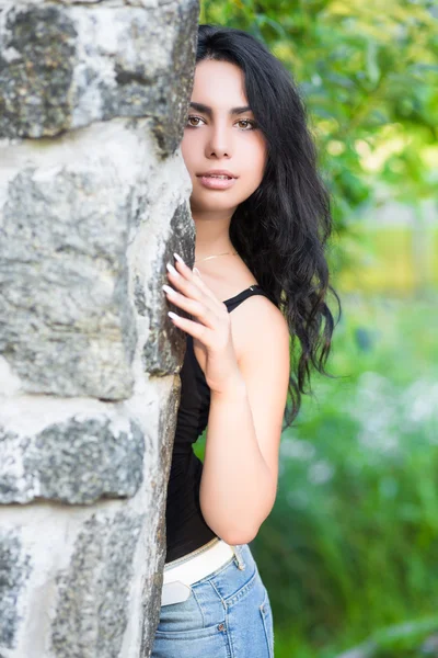 Young playful brunette — Stock Photo, Image