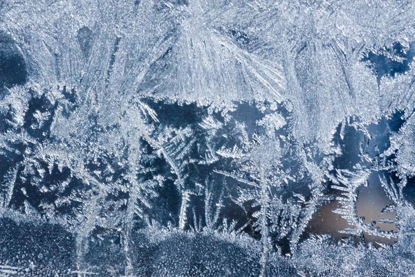 Frosty vzorek pozadí na sklo — Stock fotografie