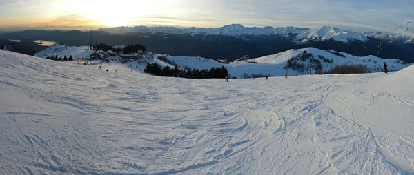 Down the slope at Monterone Alps Italy — Stock Photo, Image