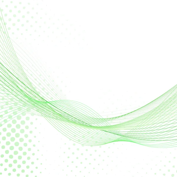 Pozadí abstraktní svěží zelené linky — Stockový vektor