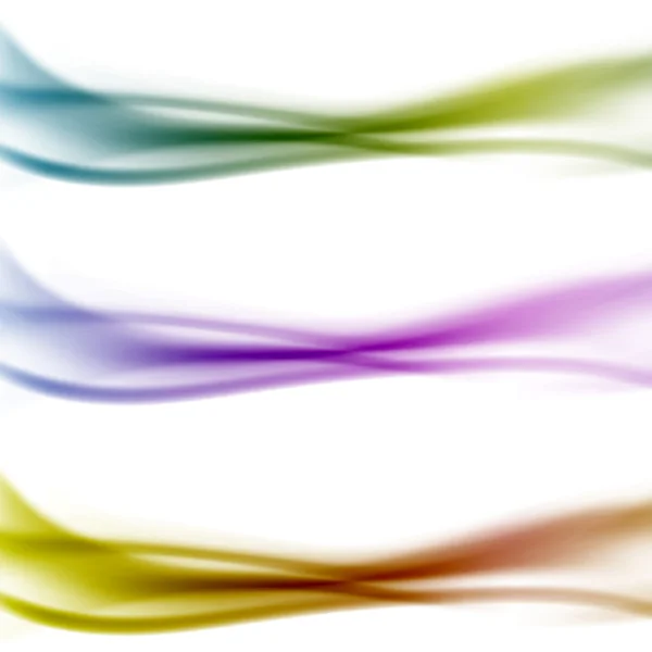 Набір барвистих димових ліній Swoosh — стоковий вектор