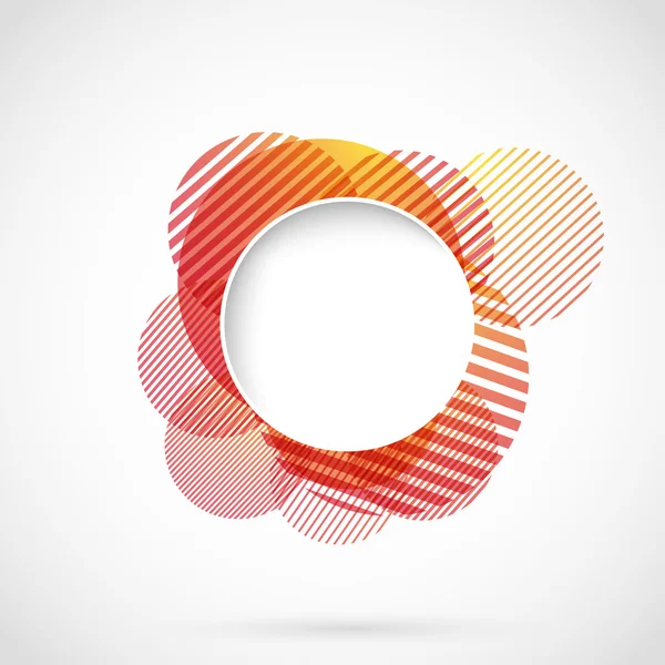 Modèle de fond publicitaire cercle rouge lumineux — Image vectorielle
