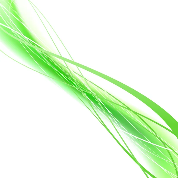 Verde eco swoosh líneas carpeta concepto — Vector de stock