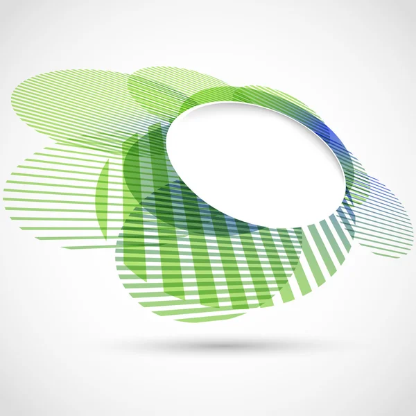 緑色の丸い広告テンプレート — ストックベクタ