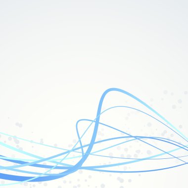 Mavi soyut swoosh satırları parçacık arka plan