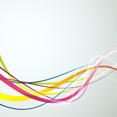 Parlak gökkuşağı kartı şablonu swooshes