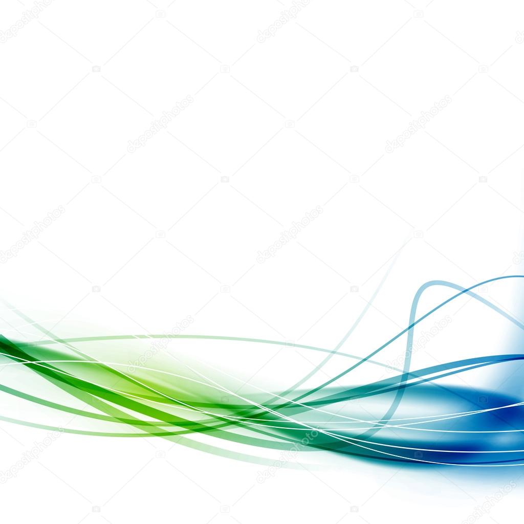 Green blue swoosh abstract lines background