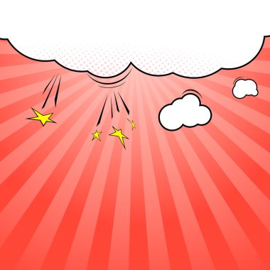 Popüler sanat tarzı bulut patlama arka plan