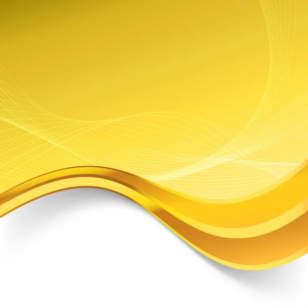 Modèle d'onde swoosh luxe frontière dorée — Image vectorielle