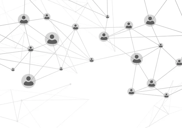 Structure du réseau utilisateur arrière-plan web — Image vectorielle