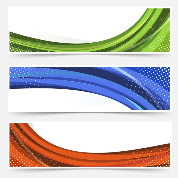 Waves line banners — Stock Vector