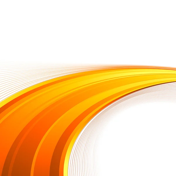 Narancs erő swoosh hullám — Stock Vector