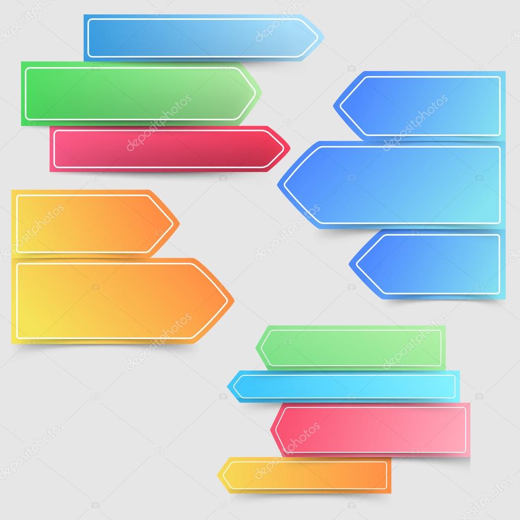 Collection of colorful arrows