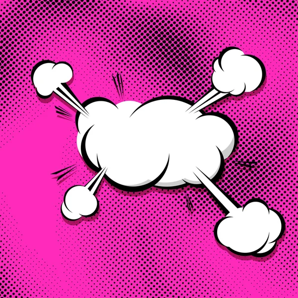 Pop-art fala nuvem bolha — Vetor de Stock