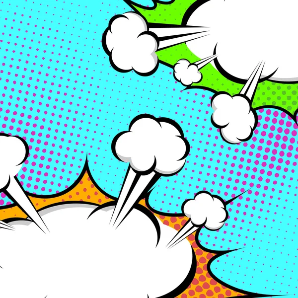 Pop-Art discorso nuvole — Vettoriale Stock
