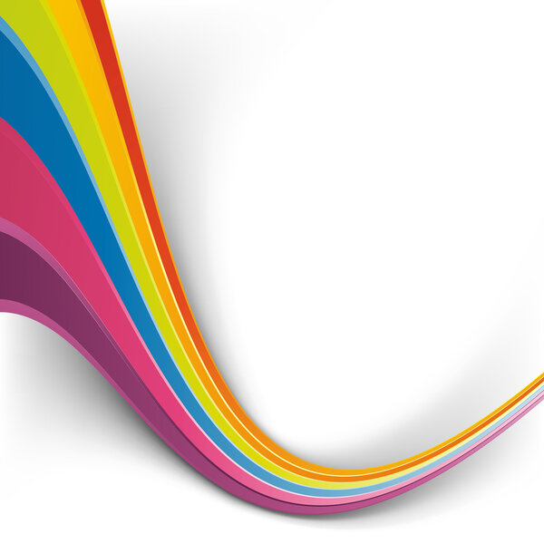 Rainbow wavy colorful background