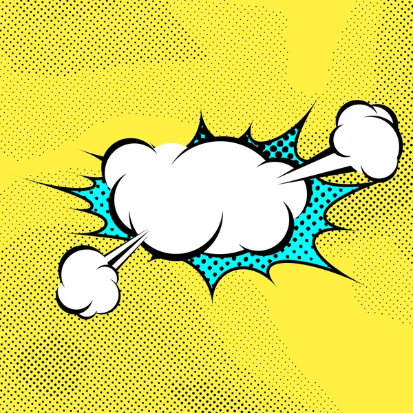 Livre pop-art nuage de vapeur — Image vectorielle