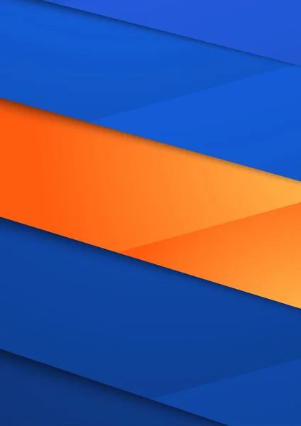Blue orange folder design template — Stock Vector