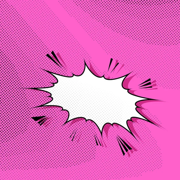 Pop arte explosión explosión insignia — Vector de stock