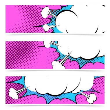 Pop art patlama web başlık