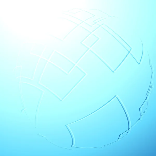 Modello di sfondo sfera astratta blu — Vettoriale Stock