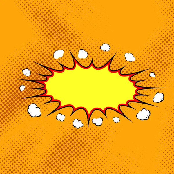 Explosion comic book style cloud — Stock Vector