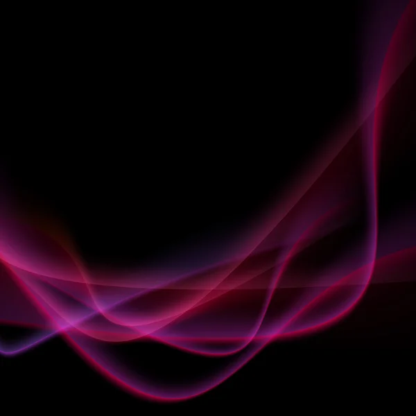 Ljusa neon swoosh wave bakgrund — Stock vektor