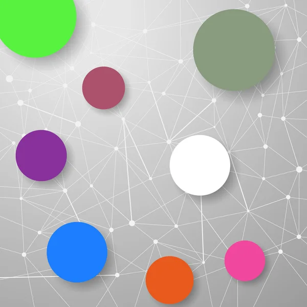 Fond de modélisation de connexion moderne avec cercles — Image vectorielle