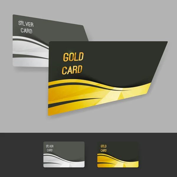 Premium Gold Silber Mitgliedskarte — Stockvektor