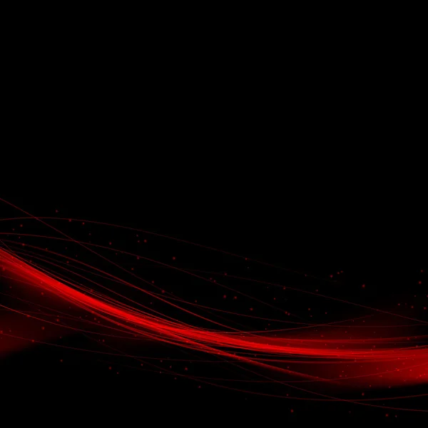 Helle rote Linien auf schwarzem Hintergrund — Stockvektor