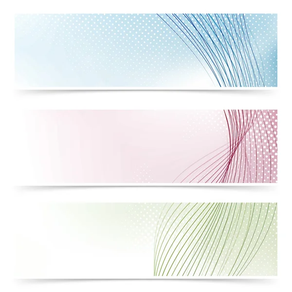 Set of banners with lines — Stock Vector