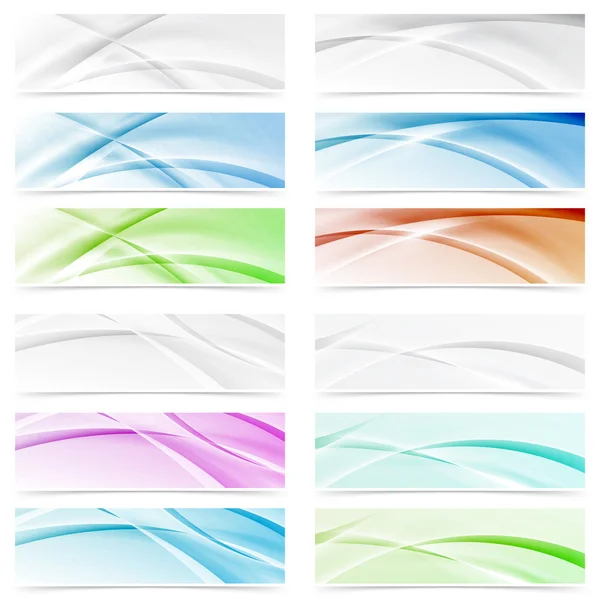 Collection de bannières colorées — Image vectorielle