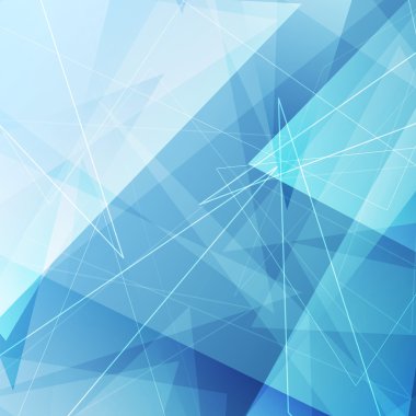 Bright blue triangle abstract background clipart