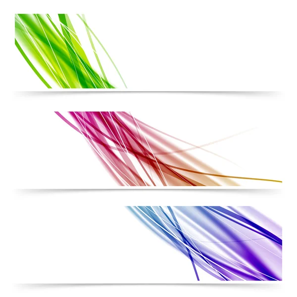Collection de bannières colorées — Image vectorielle