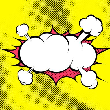 Çizgi roman patlama bulut şablonu