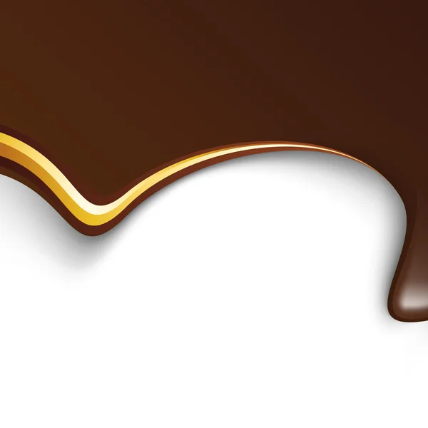 Chocolate wave  lines background — Stock Vector