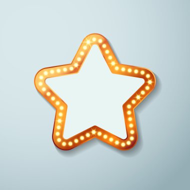 Retro yıldız işareti şeklinde