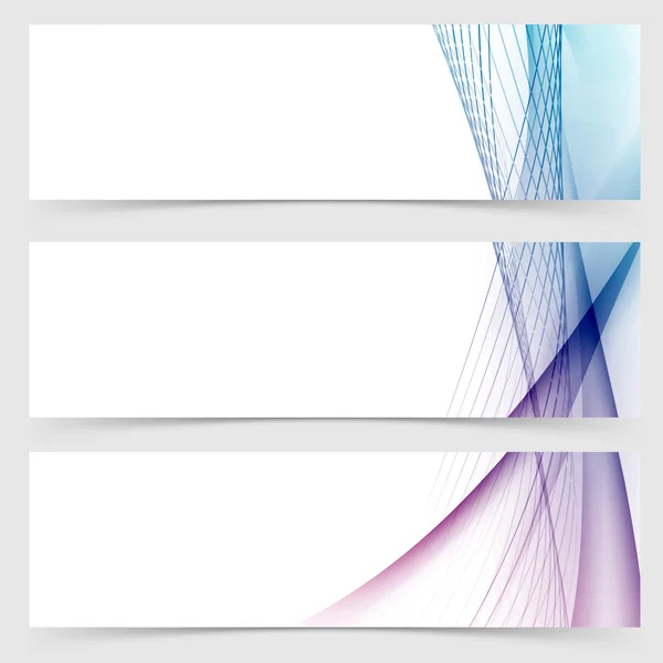 Wavy abstract headers layout — Stock Vector