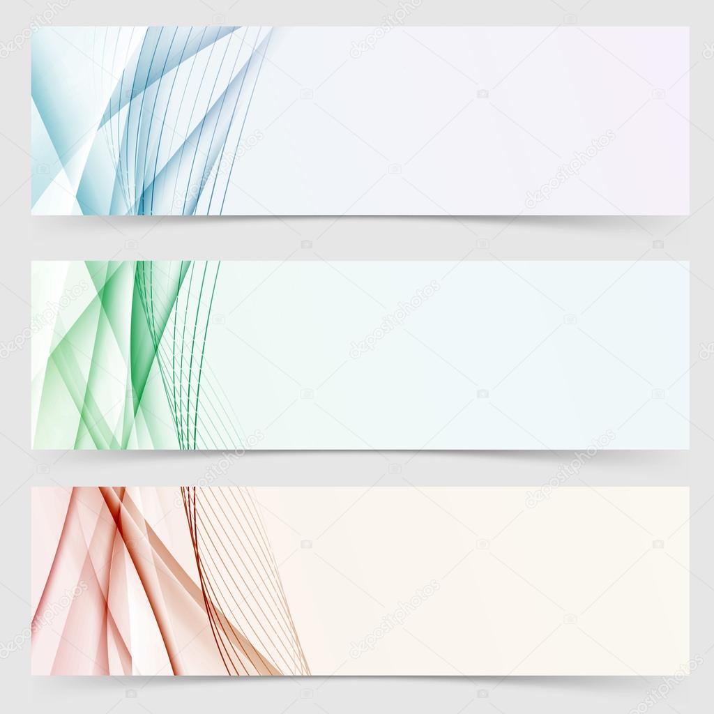 collection of colorful wave headers