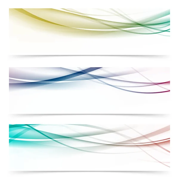 Speed abstract swoosh header set — Stock Vector