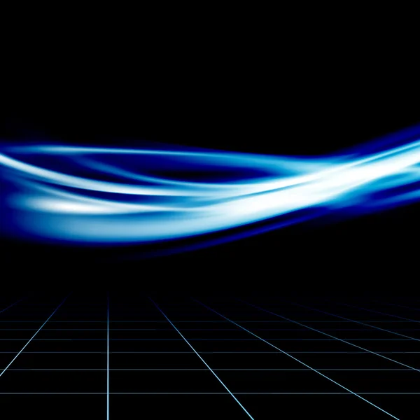 Kék futurisztikus elvont energia-hullám — Stock Vector