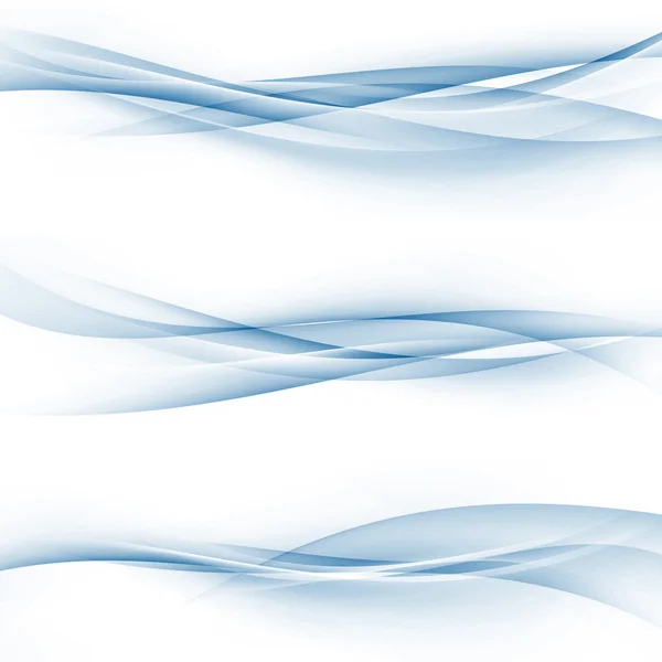 Blue abstract web divider set — Stockvector