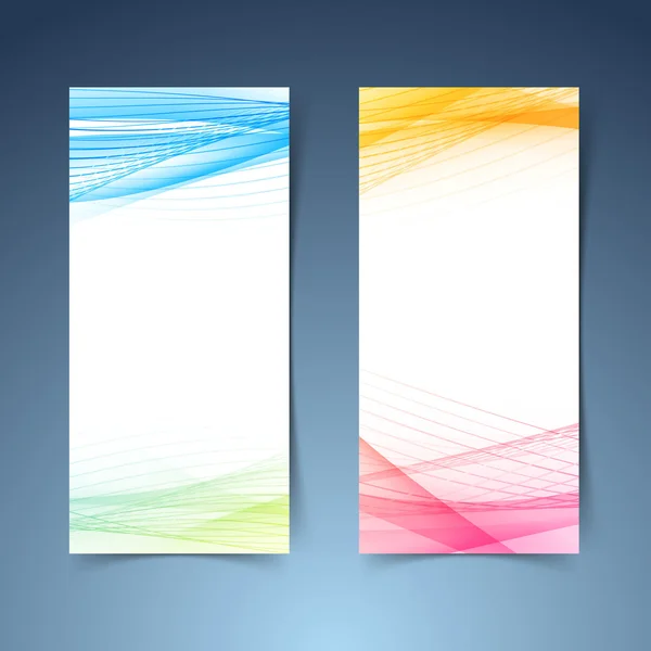 Conjunto de banner abstracto transparente moderno — Vector de stock