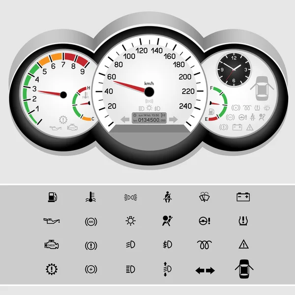 Compteur voiture images vectorielles, Compteur voiture vecteurs libres de  droits