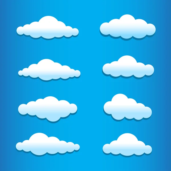 Cartoon clouds set — Stock Vector