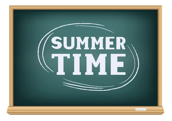Schoolbord zomertijd — Stockvector