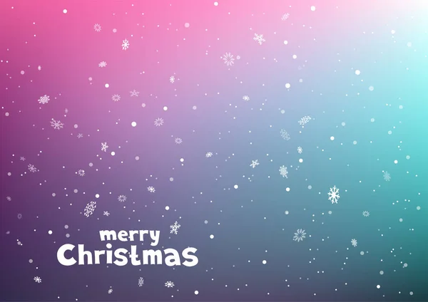 Merry Christmas snowfall color background — Stock Vector